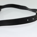 CELINE Sulky Shoulder Bag Leather Black Gold Auth BA3771-7