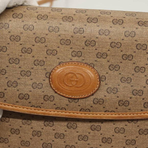 GUCCI Micro GG Supreme Shoulder Bag PVC Beige Gold 49 001 5548 Auth BA3774