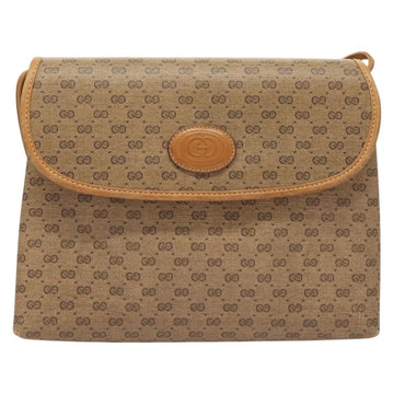 GUCCI Micro GG Supreme Shoulder Bag PVC Beige Gold 49 001 5548 Auth BA3774 - 0