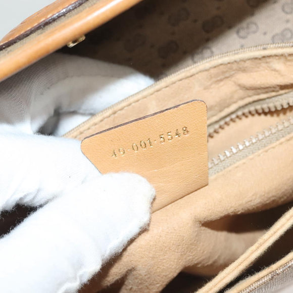 GUCCI Micro GG Supreme Shoulder Bag PVC Beige Gold 49 001 5548 Auth BA3774