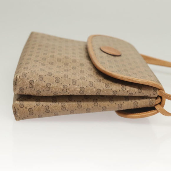 GUCCI Micro GG Supreme Shoulder Bag PVC Beige Gold 49 001 5548 Auth BA3774