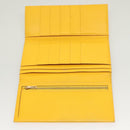 HERMES Bean Wallet Leather Yellow Auth BA3777-10