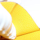 HERMES Bean Wallet Leather Yellow Auth BA3777-12