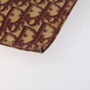 Christian Dior Trotter Canvas Shoulder Bag Red Gold Auth BA3780-10