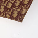 Christian Dior Trotter Canvas Shoulder Bag Red Gold Auth BA3780-12