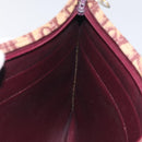 Christian Dior Trotter Canvas Shoulder Bag Red Gold Auth BA3780-18