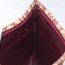 Christian Dior Trotter Canvas Shoulder Bag Red Gold Auth BA3780-19