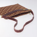 Christian Dior Trotter Canvas Shoulder Bag Red Gold Auth BA3780-7