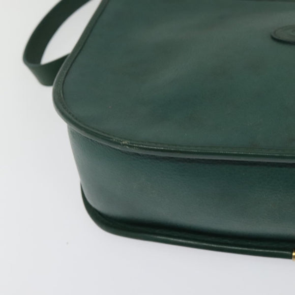 GUCCI Shoulder Bag Leather Green Gold 001 084 1036 Auth BA3781