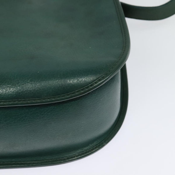 GUCCI Shoulder Bag Leather Green Gold 001 084 1036 Auth BA3781