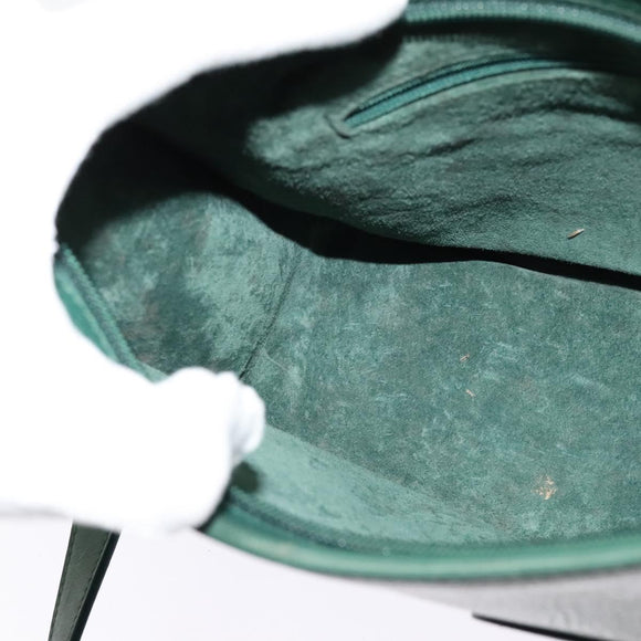 GUCCI Shoulder Bag Leather Green Gold 001 084 1036 Auth BA3781