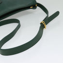GUCCI Shoulder Bag Leather Green Gold 001 084 1036 Auth BA3781-7