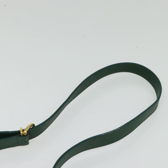 GUCCI Shoulder Bag Leather Green Gold 001 084 1036 Auth BA3781