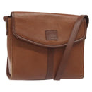 Burberrys Shoulder Bag Leather Brown Gold Auth BA3783-1