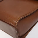 Burberrys Shoulder Bag Leather Brown Gold Auth BA3783-10