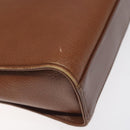 Burberrys Shoulder Bag Leather Brown Gold Auth BA3783-13