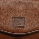 Burberrys Shoulder Bag Leather Brown Gold Auth BA3783-14