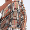 Burberrys Shoulder Bag Leather Brown Gold Auth BA3783-17