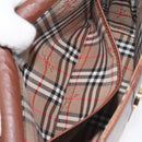 Burberrys Shoulder Bag Leather Brown Gold Auth BA3783-19