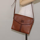 Burberrys Shoulder Bag Leather Brown Gold Auth BA3783-21