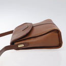 Burberrys Shoulder Bag Leather Brown Gold Auth BA3783-5