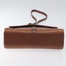 Burberrys Shoulder Bag Leather Brown Gold Auth BA3783-9