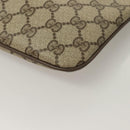 GUCCI GG Supreme Web Sherry Line Bag PVC Beige Gold 904 02 047 Auth BA3784-15