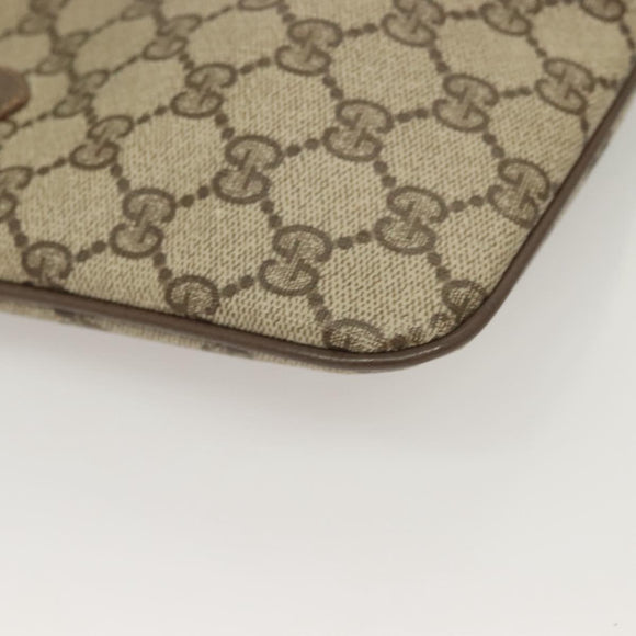 GUCCI GG Supreme Web Sherry Line Bag PVC Beige Gold 904 02 047 Auth BA3784