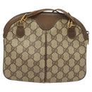 GUCCI GG Supreme Web Sherry Line Bag PVC Beige Gold 904 02 047 Auth BA3784-2