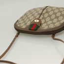 GUCCI GG Supreme Web Sherry Line Bag PVC Beige Gold 904 02 047 Auth BA3784-6