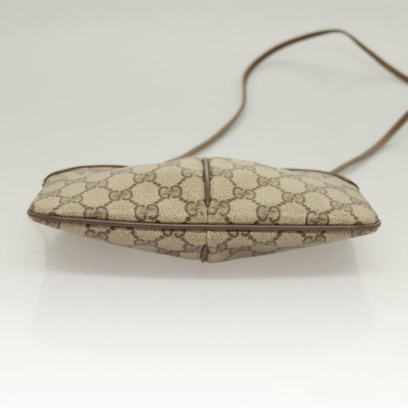 GUCCI GG Supreme Web Sherry Line Bag PVC Beige Gold 904 02 047 Auth BA3784