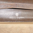 GUCCI GG Supreme Web Sherry Line Shoulder Bag PVC Beige Gold Auth BA3785-18