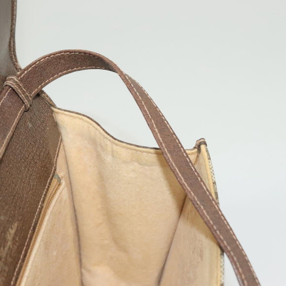 GUCCI GG Supreme Web Sherry Line Shoulder Bag PVC Beige Gold Auth BA3785