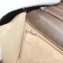 GUCCI GG Supreme Web Sherry Line Shoulder Bag PVC Beige Gold Auth BA3785-21