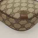 GUCCI GG Supreme Web Sherry Line Bag PVC Beige Gold 89 02 066 Auth BA3786-16
