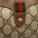 GUCCI GG Supreme Web Sherry Line Bag PVC Beige Gold 89 02 066 Auth BA3786-17