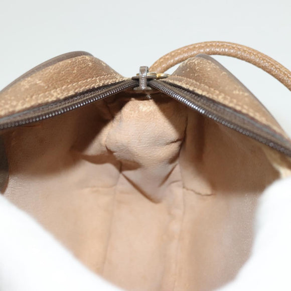 GUCCI GG Supreme Web Sherry Line Bag PVC Beige Gold 89 02 066 Auth BA3786