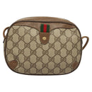 GUCCI GG Supreme Web Sherry Line Bag PVC Beige Gold 89 02 066 Auth BA3786-13