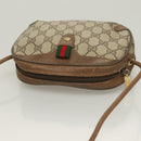 GUCCI GG Supreme Web Sherry Line Bag PVC Beige Gold 89 02 066 Auth BA3786-6