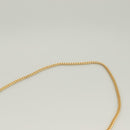 Christian Dior Trotter Canvas Chain Shoulder Bag Dark Brown Gold Auth BA3787-14