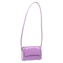 CELINE Shoulder Bag Leather Purple Silver Auth BA3789-1