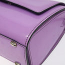 CELINE Shoulder Bag Leather Purple Silver Auth BA3789-9