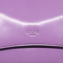CELINE Shoulder Bag Leather Purple Silver Auth BA3789-17