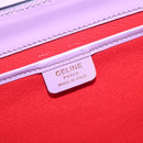 CELINE Shoulder Bag Leather Purple Silver Auth BA3789-18
