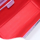 CELINE Shoulder Bag Leather Purple Silver Auth BA3789-11