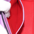 CELINE Shoulder Bag Leather Purple Silver Auth BA3789-21