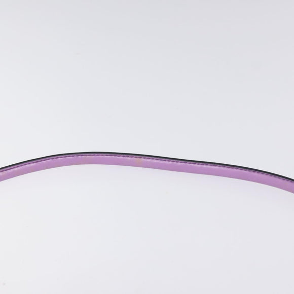 CELINE Shoulder Bag Leather Purple Silver Auth BA3789