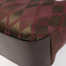 GIVENCHY Shoulder Bag Canvas Bordeaux Gold Auth BA3790-12