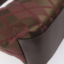 GIVENCHY Shoulder Bag Canvas Bordeaux Gold Auth BA3790-13