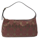 GIVENCHY Shoulder Bag Canvas Bordeaux Gold Auth BA3790-2